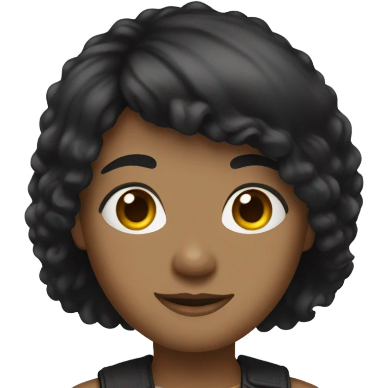 Black hair emoji