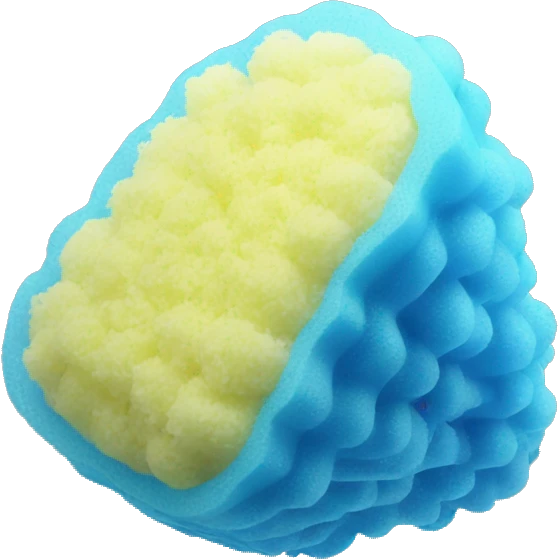blue shower sponge item emoji