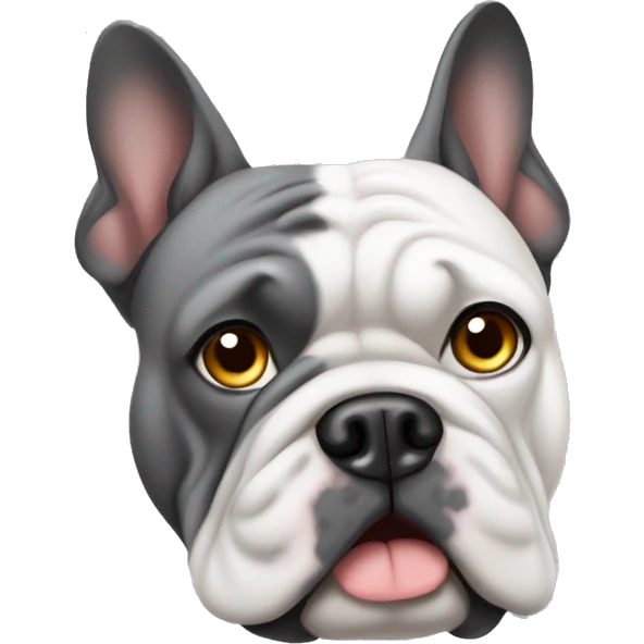 Französische Bulldogge grau emoji