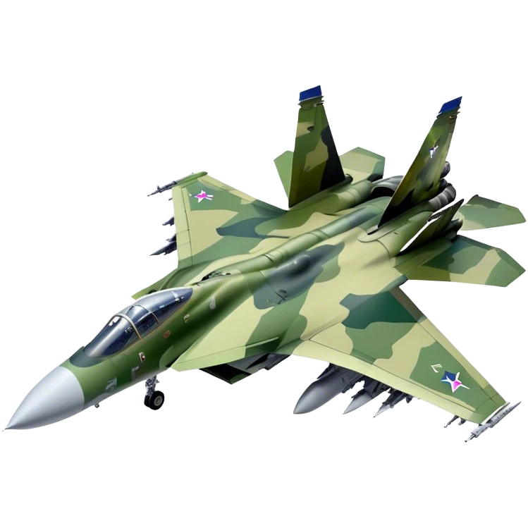 SU-35 Jet - Sukhoi (Model Year: 2020) (Iconic colour: Camouflage green) emoji