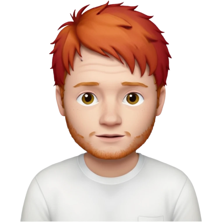 Ed Sheeran wear a white shirt emoji