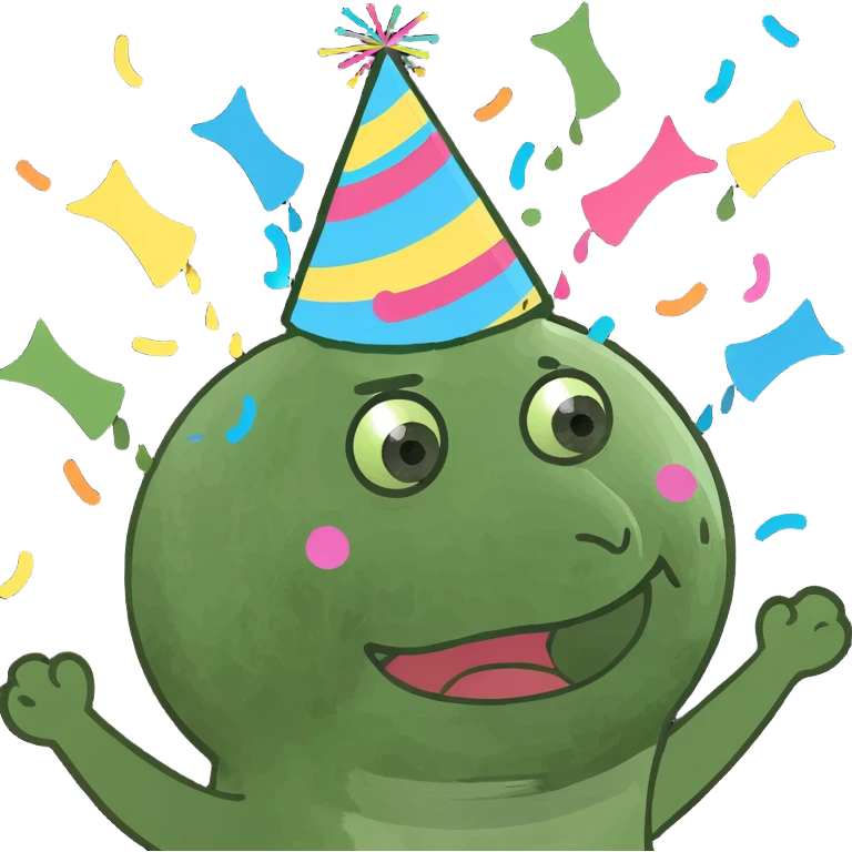 Party hat, confetti, happy, throwing hands up, celebrating, party blower in mouth   emoji