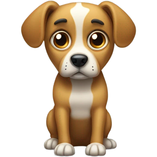 Scared dog emoji