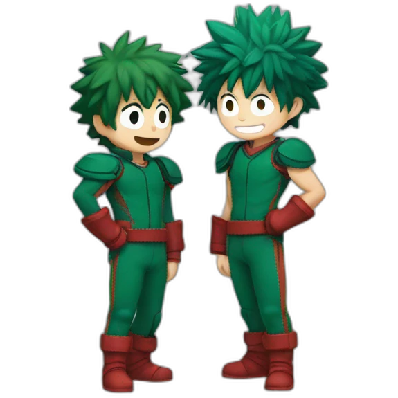 deku et shoto s'embrassent emoji