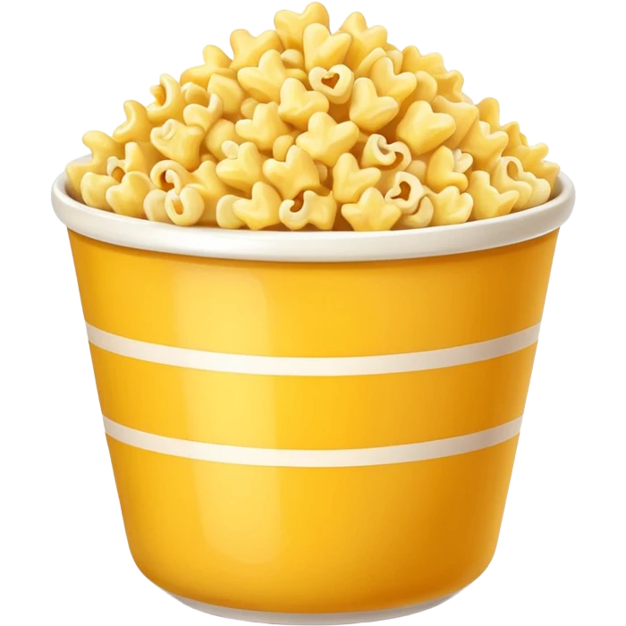 Popcorn and Mac and cheese on a tall bowl emoji