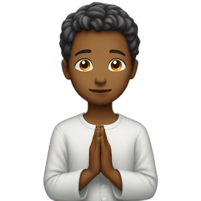 Boy praying  emoji