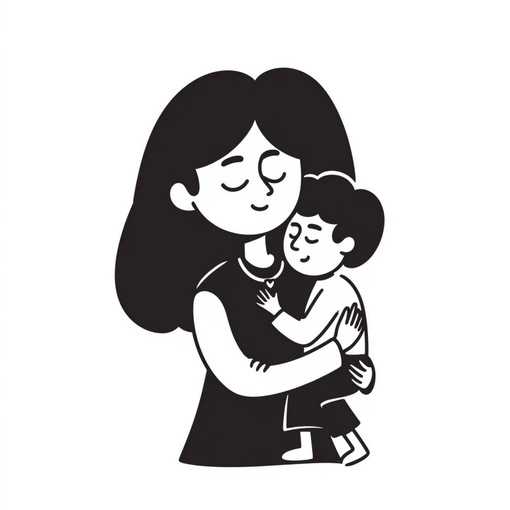 mom with a heart emoji