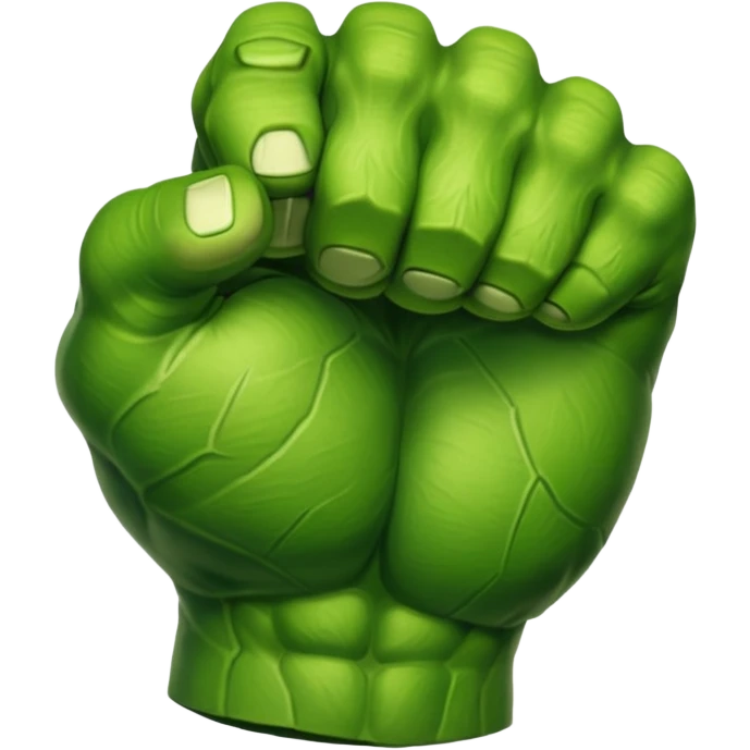 big muscular green cool hulks fist  emoji
