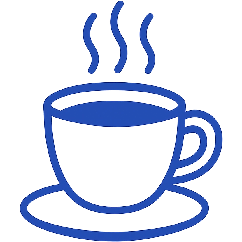 blue coffee cup emoji