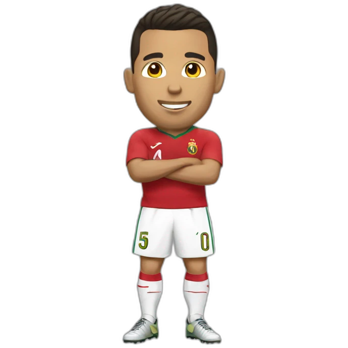 Ronaldo avec une jupe emoji