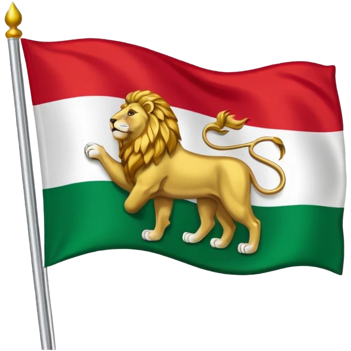 پرچم شیر و خورشید ایران emoji