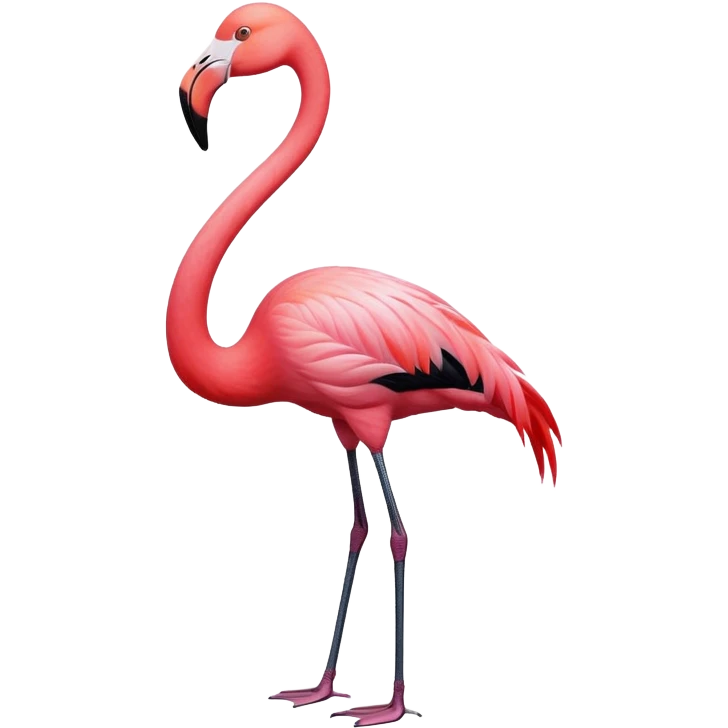 handsome black flamingo  emoji