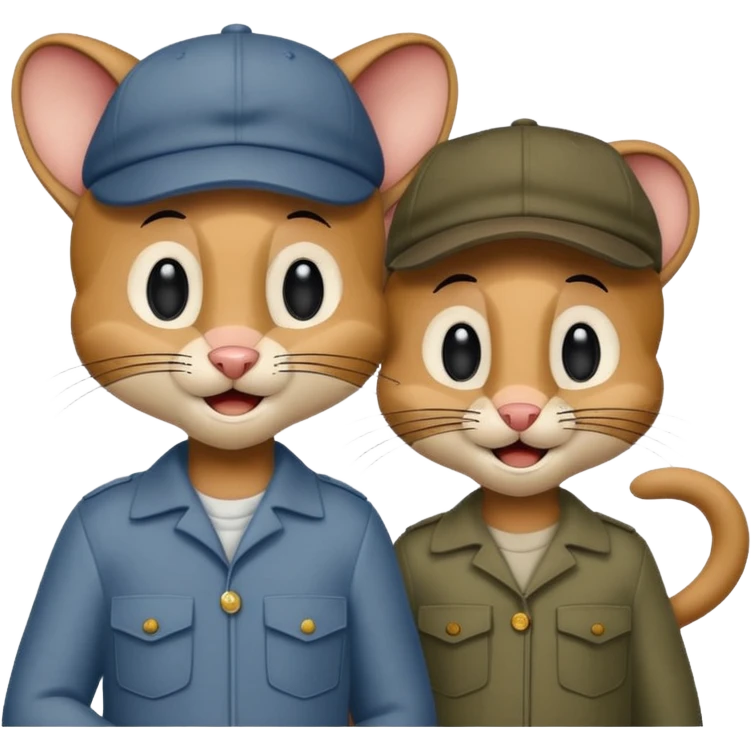 tom & Jerry  with cap  emoji