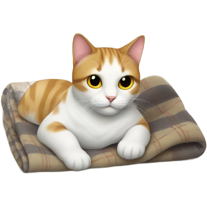 Cat on a blanket emoji