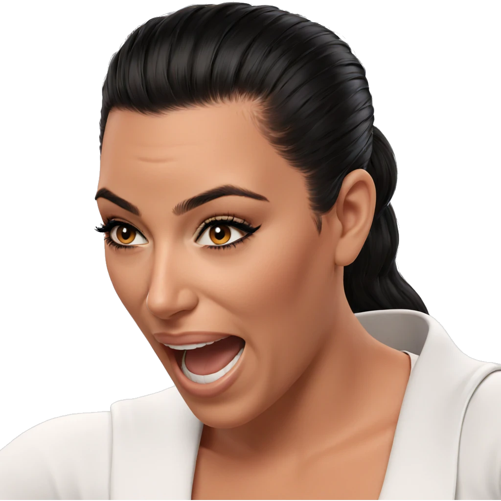 smiling girl on white background emoji