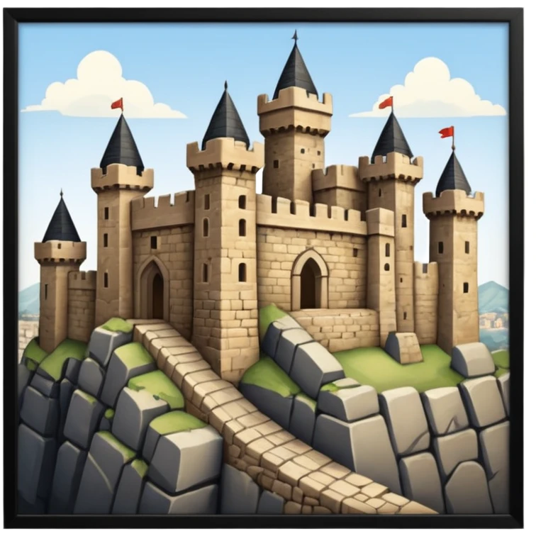 ancient fortified city with high wall emoji