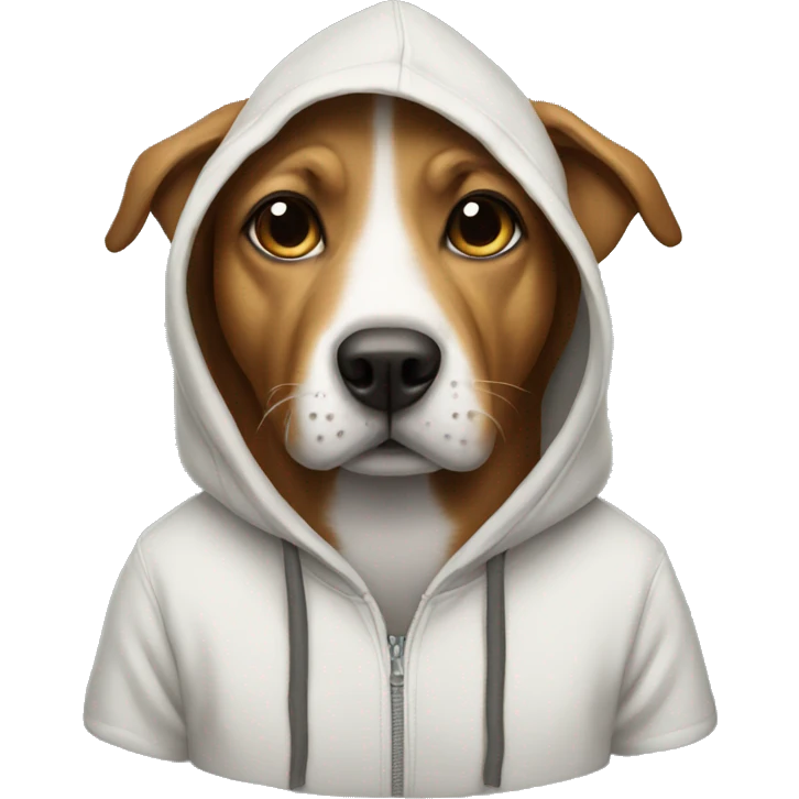 Dog wearing hoodie  emoji