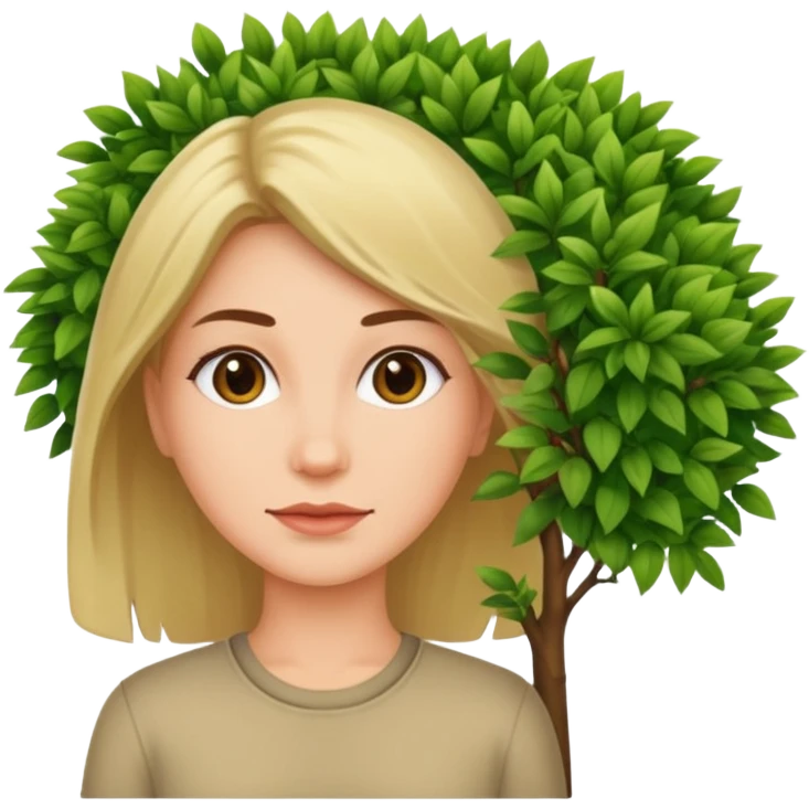 Woman with a bush emoji