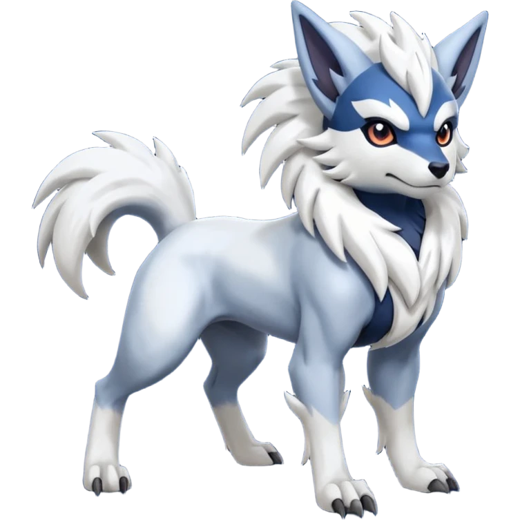 Samurott-Lycanroc-Absol-Fakémon-hybrid-creature (full body)  emoji