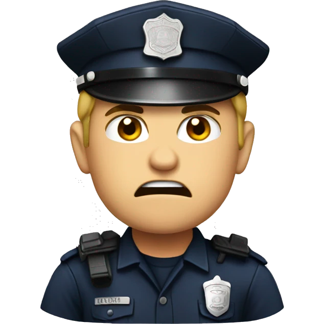 Mad police emoji