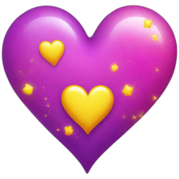 pink-and-purple-heart-with-yellow-sparkles emoji