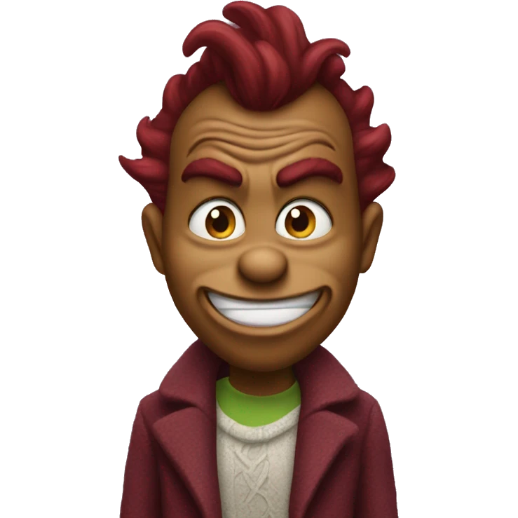 maroon grinch emoji