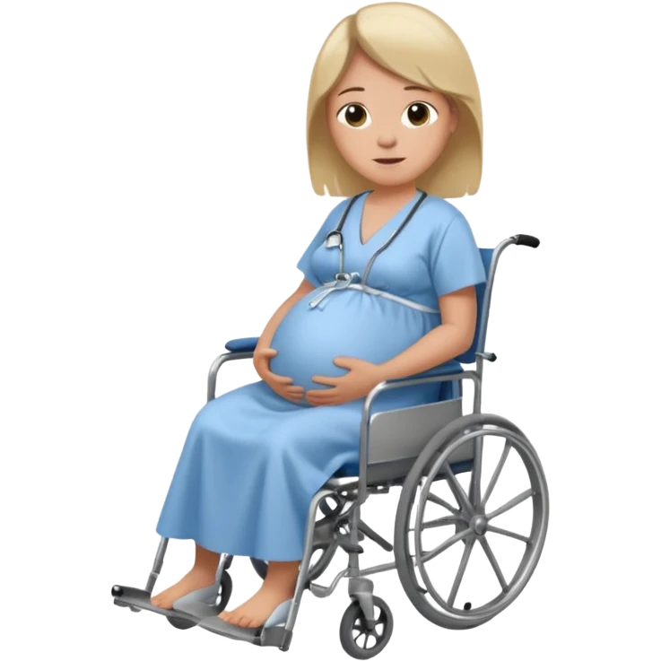Wheel chair pregnant man without other persons emoji