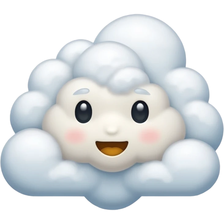 Cloud hugging itself emoji