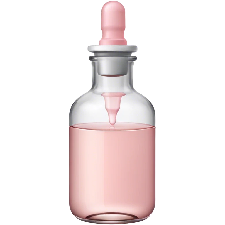 Pale pink serum bottle with white top emoji