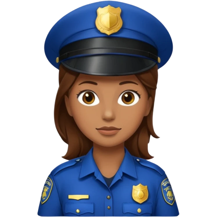 police woman with brown hair emoji