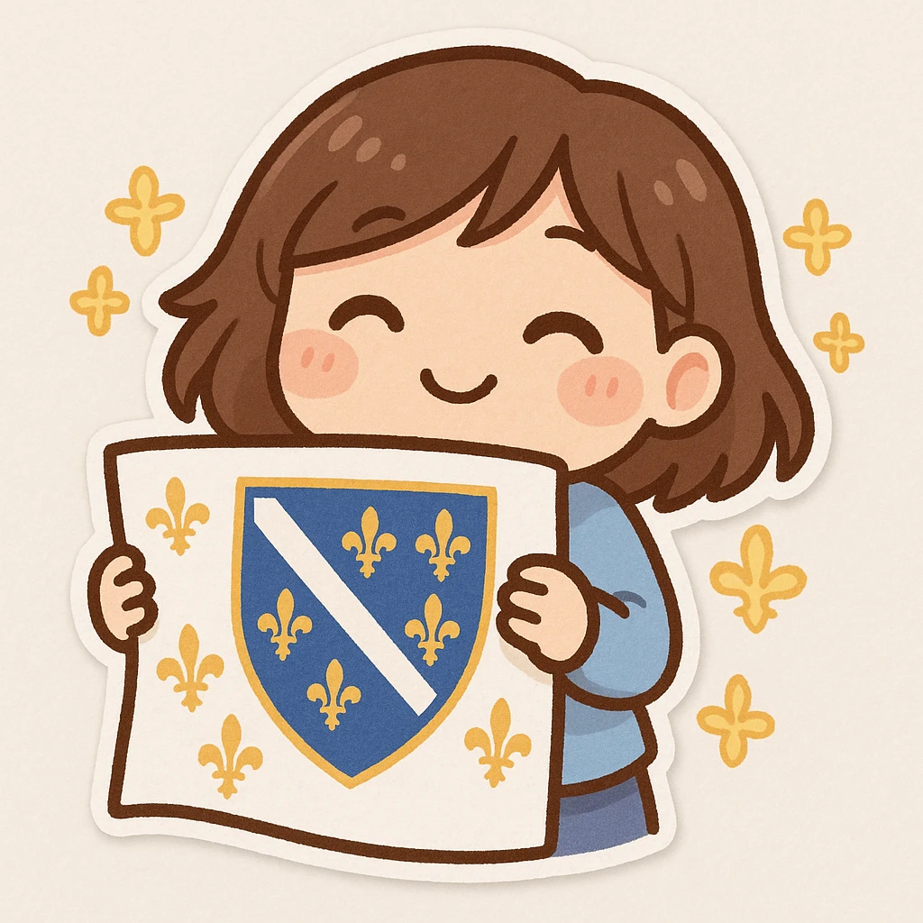 Zastava ljiljani bosanska sa 6 ljljana emoji