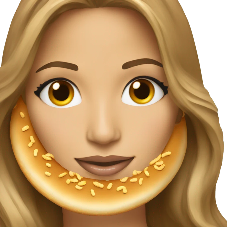 Jennifer Lopez with bagel emoji