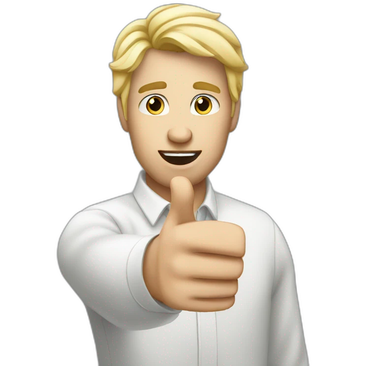 „What she said“ - pointing finger gesture white blonde man emoji