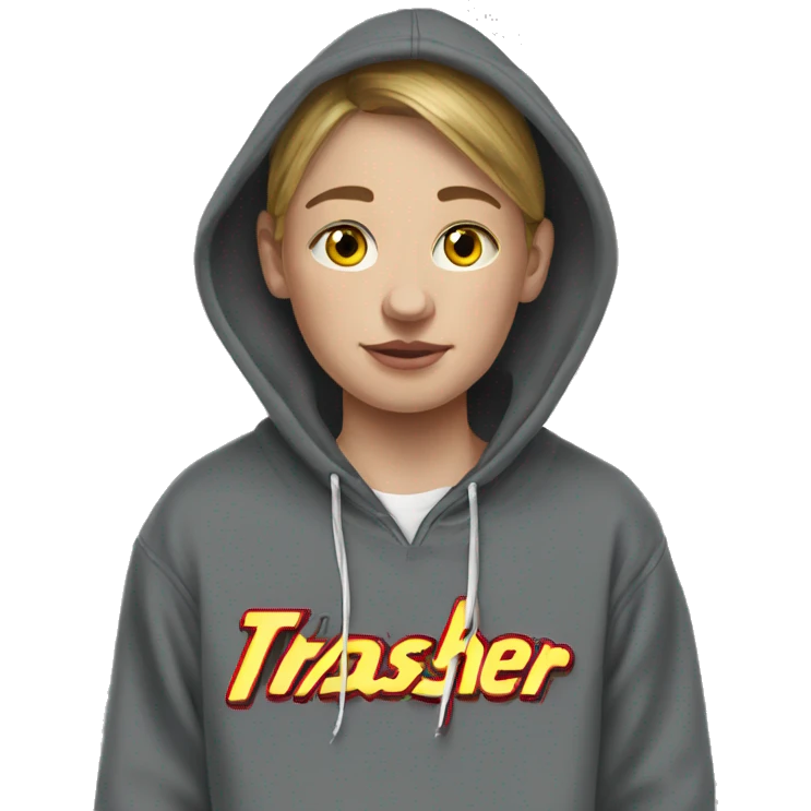 2017 russian teenager in thrasher hoodie with vans  emoji