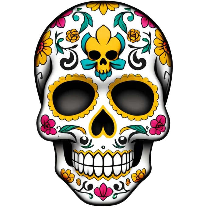 WuTang sugar skull with the wu-tang W logo incorporated into the skull design emoji