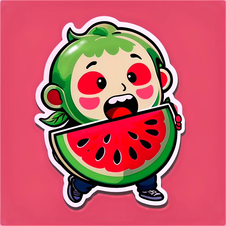 Money eating watermelon  emoji