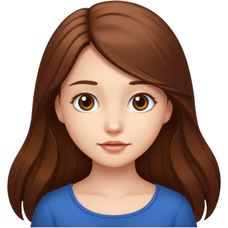 Beautiful cute girl emoji