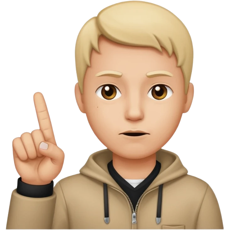 A dude doing a middle finger  emoji