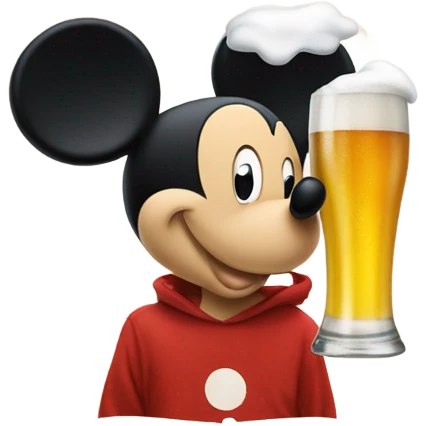 mickey tomando cerveja emoji