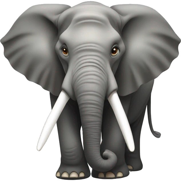 Visual of an elephant using its tusks emoji