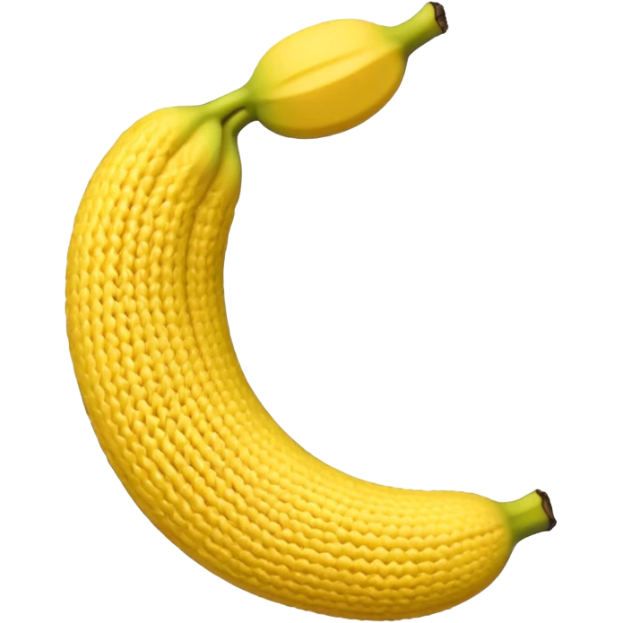 knitted fruit banana emoji