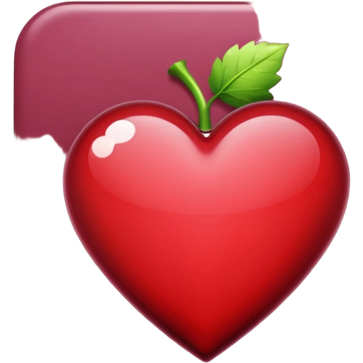 Corazón de color vino tinto emoji