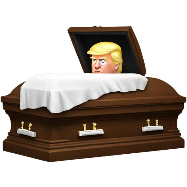 Donald trump in a casket  emoji