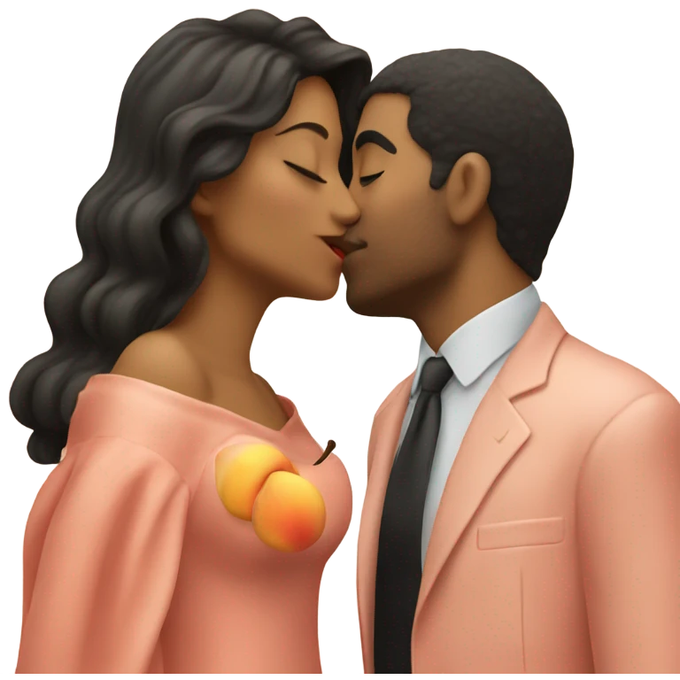 peach and kiss emoji