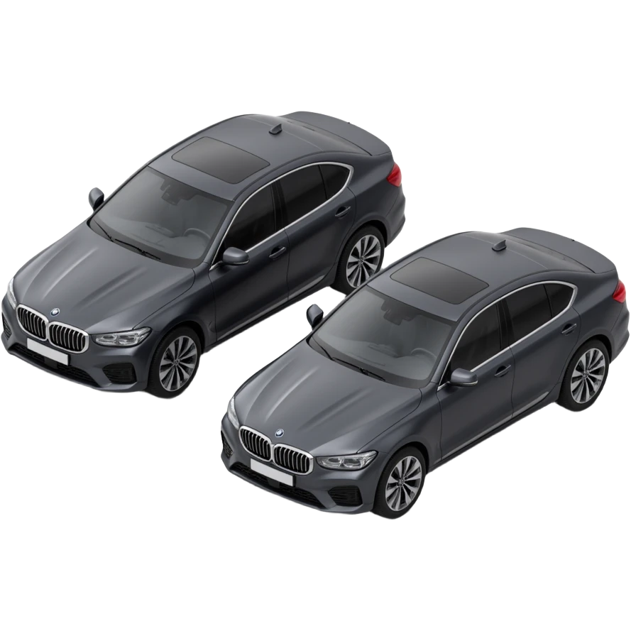black cars being compared emoji