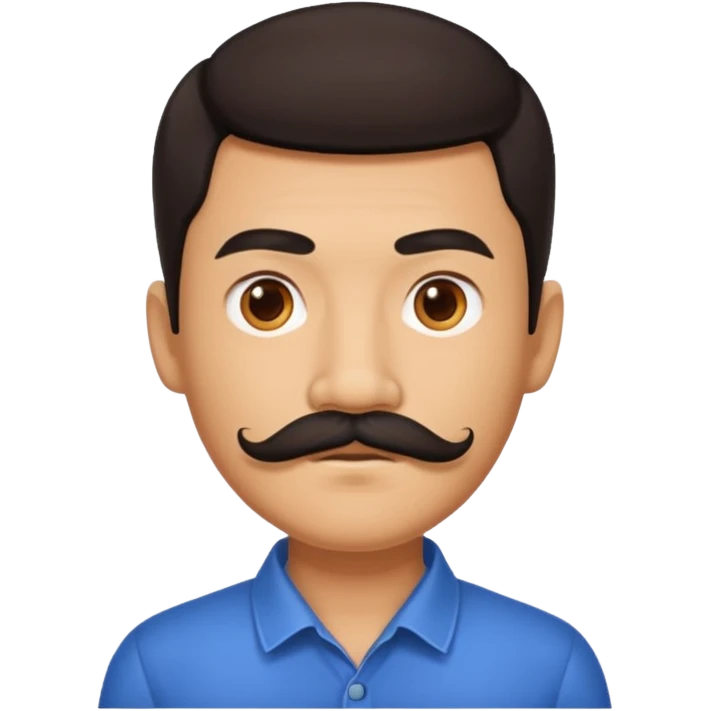 withh a chinese mustache emoji