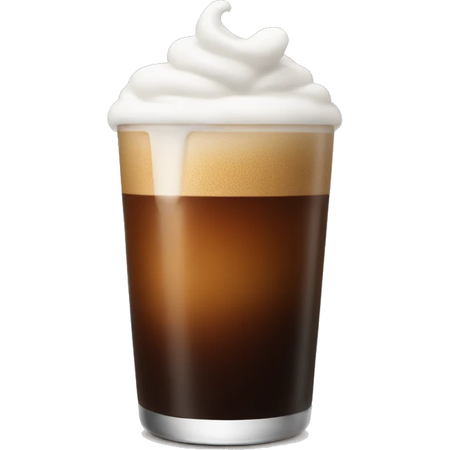 Cold brew coffee with cold foam emoji