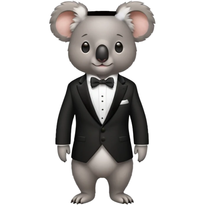 Koala bear in a tuxedo  emoji