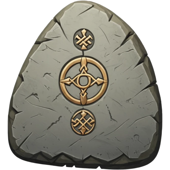 rune stone with mystical symbols emoji