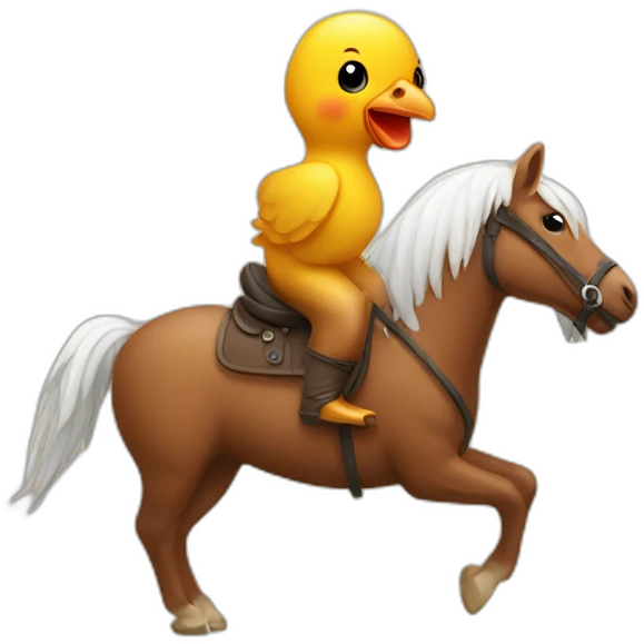 little chicken riding a horse emoji